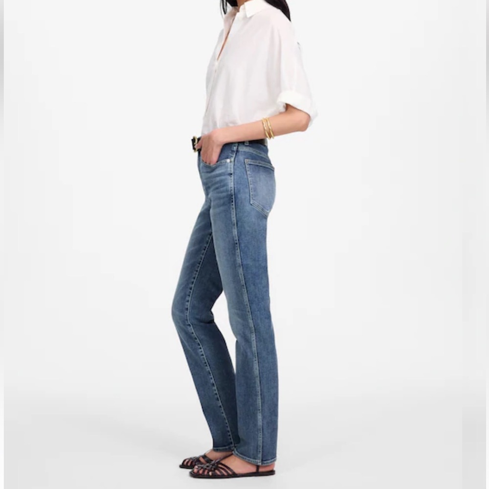 Madewell Stovepipe High Rise Straight Leg Denim Jeans Casual Normcore Preppy 26